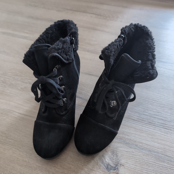 Suede Wedge Bootie - Picture 2 of 7